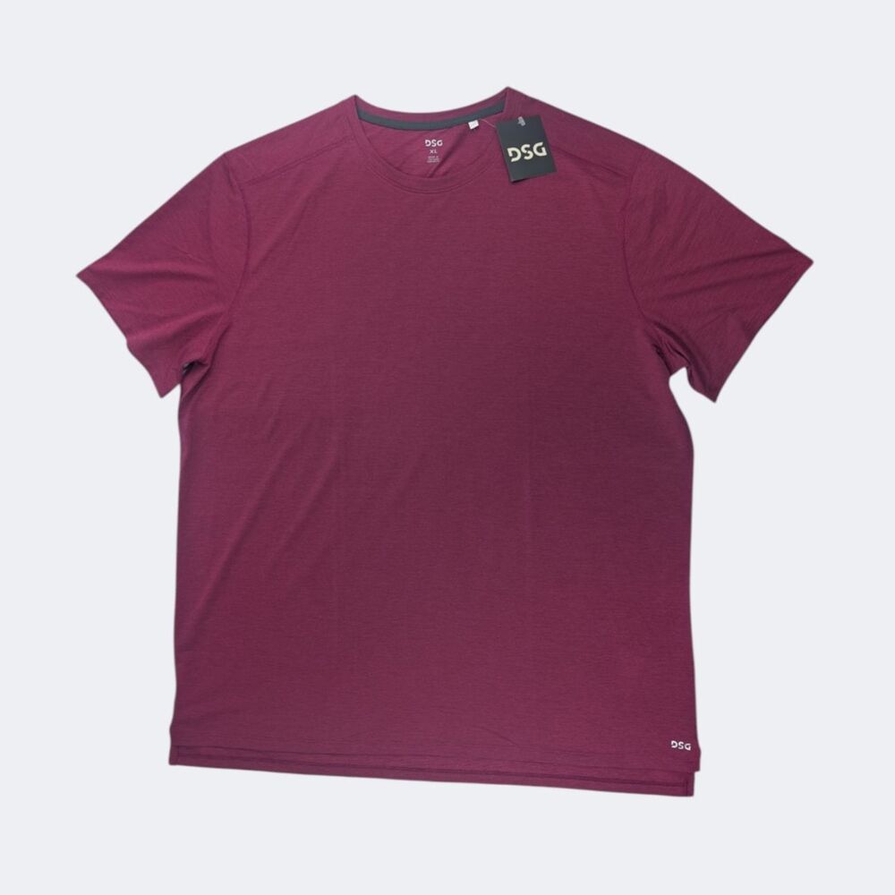 DSG (DICK's) Mens XL Movement Tee Raspberry Crew Neck Moisture Wicking NWT